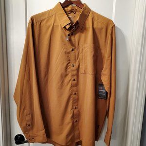 BNWT Swiss Tech Performance Peak Stretch Button Down Shirt Long Sleeve 2XL 50-52